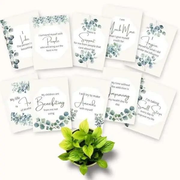 Set of 84 Addiction Recovery Affirmation Cards | Digital Download - Image 11