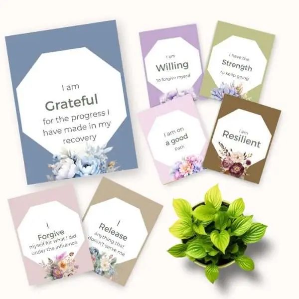 Set of 84 Addiction Recovery Affirmation Cards | Digital Download - Image 9