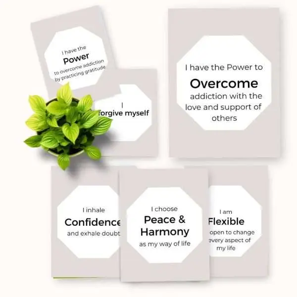 Set of 84 Addiction Recovery Affirmation Cards | Digital Download - Image 4