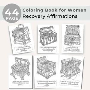 Coloring Book for Women with Recovery Affirmations