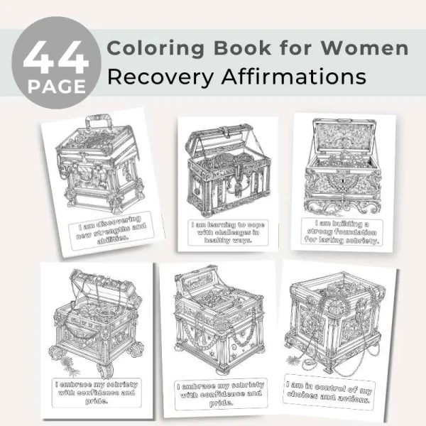 Coloring Book for Women with Recovery Affirmations