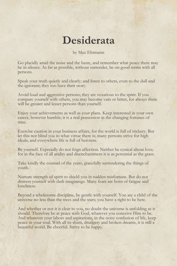 Desiderata Poem Printable by Max Ehrmann - Image 3