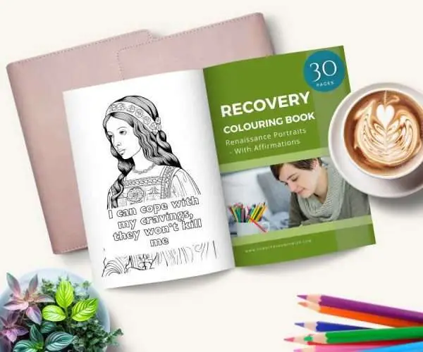 Addiction Recovery Coloring Pages | Beautiful Renaissance Women