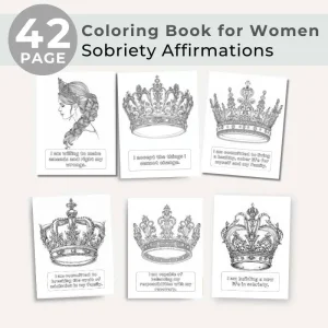 Sobriety Affirmation Coloring with Recovery Affirmations