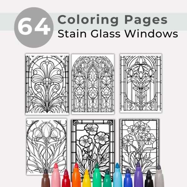 Stain Glass Windows Coloring Pages | Printable