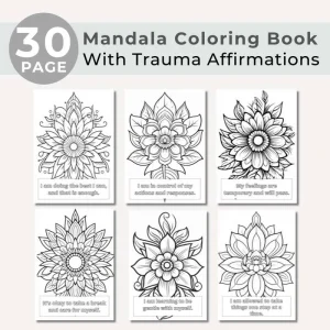 30 Page Trauma Affirmations Coloring Book 