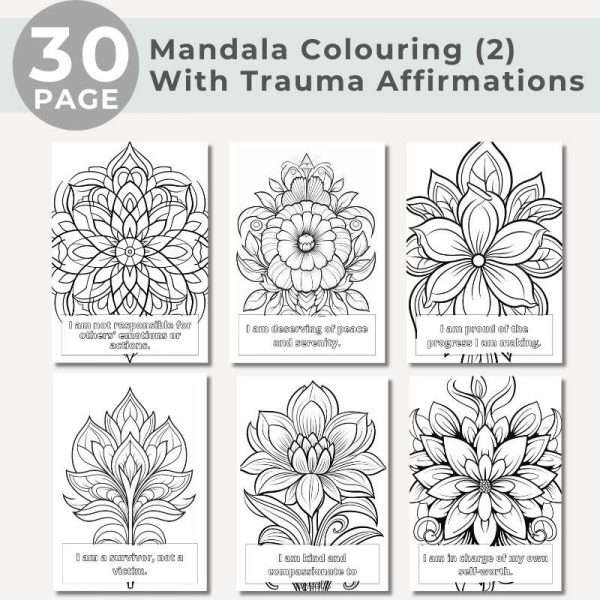 30 Page Trauma Coloring Book with Affirmations