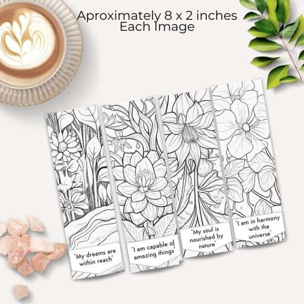 Set of 24 Flowers Affirmation bookmarks for adults Vol 1 - Image 2