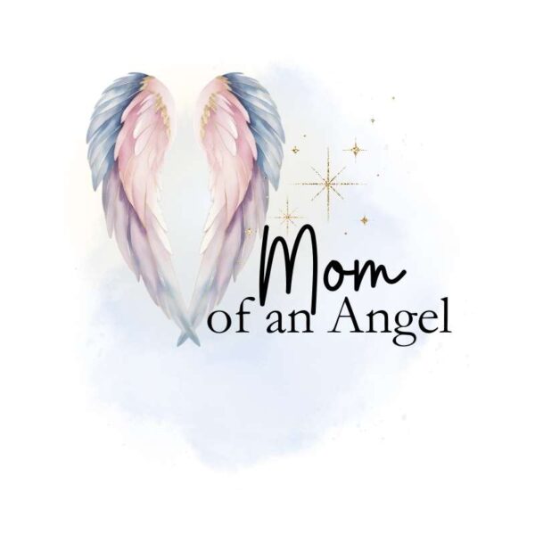 Mom of an Angel T-Shirt, Bereavement Tshirt with Angel Wings, Loss of Daughter or Son Tee - Image 4