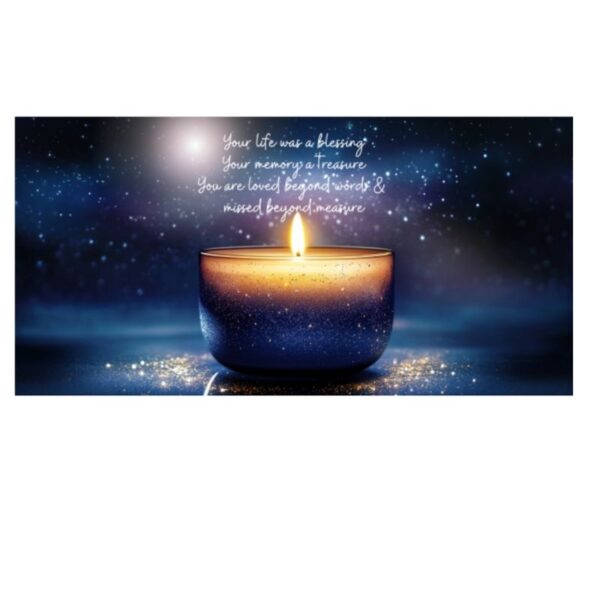 Candle Grief Quote mug, Forget Me Not Bereavement Gift, Your Life was a Blessing Your Memory a Treasure, Candle Memorial Mug - Image 2