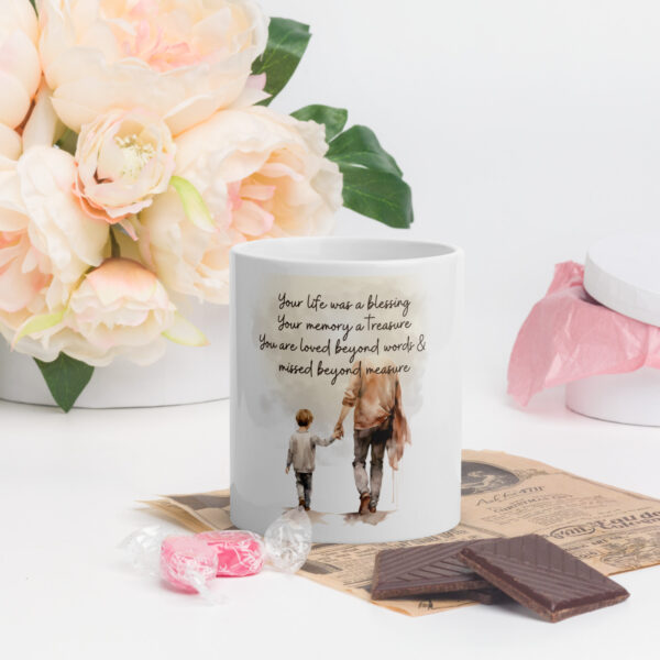 Your Life was a Blessing Your Memory a Treasure, Dad Memorial Mug, Loss of Father gift - Image 2