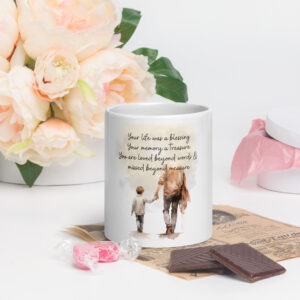 Your Life was a Blessing Your Memory a Treasure, Dad Memorial Mug, Loss of Father gift