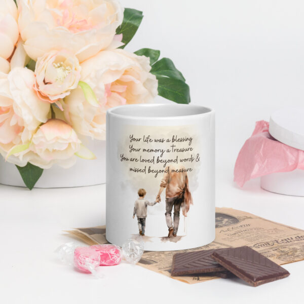 Your Life was a Blessing Your Memory a Treasure, Dad Memorial Mug, Loss of Father gift