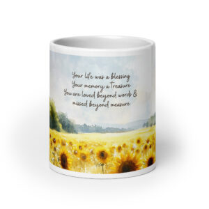 Bereavement Gift for Her, Memorial Mug, Your life was a blessing Your memory a treasure,
