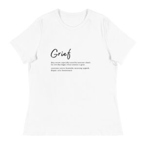 Memorial T-Shirt for Bereavement, Grief Definition Bereavement TShirt, Minimalist Remembrance shirt
