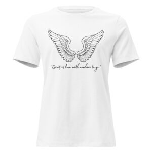 Bereavement T-Shirt, “Grief is Love with Nowhere to Go”, Simple Memorial Quote Tee