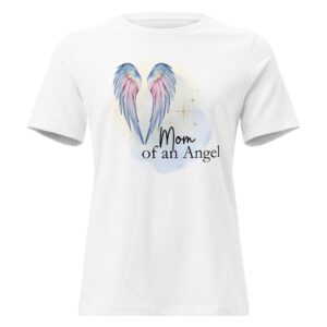 Mom of an Angel Memorial T-Shirt – Angel Wings Bereavement Tee | Tribute Shirt for Child Loss