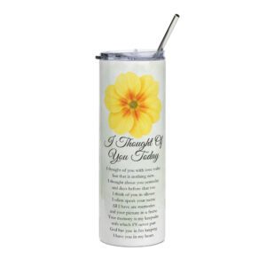 Grief Stainless steel tumbler for Child Loss with Quote and Primrose Design